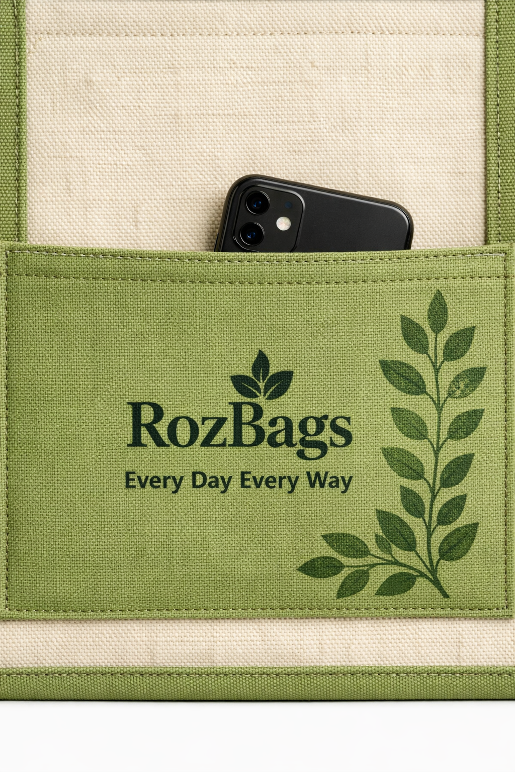 Rozbags Ecoleaf Canvas Tote Bag - Image 7